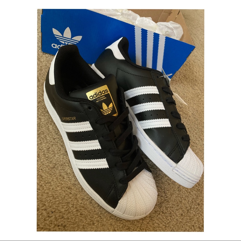 Adidas Originals Superstar Shoes (FV3286) (NWT/Original Box) (black/white/gold)